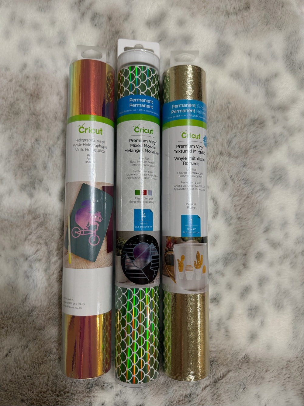 NWT- 3 rolls of Cricut Permanent Vinyl